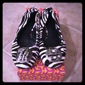 Tory Burch Zebra Reva Ballet Flats